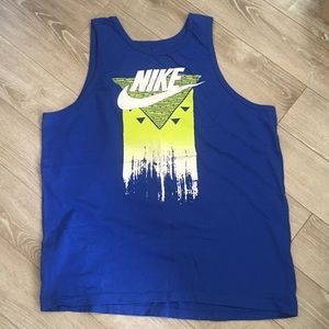 NIKE Tank Top Blue Mens XL